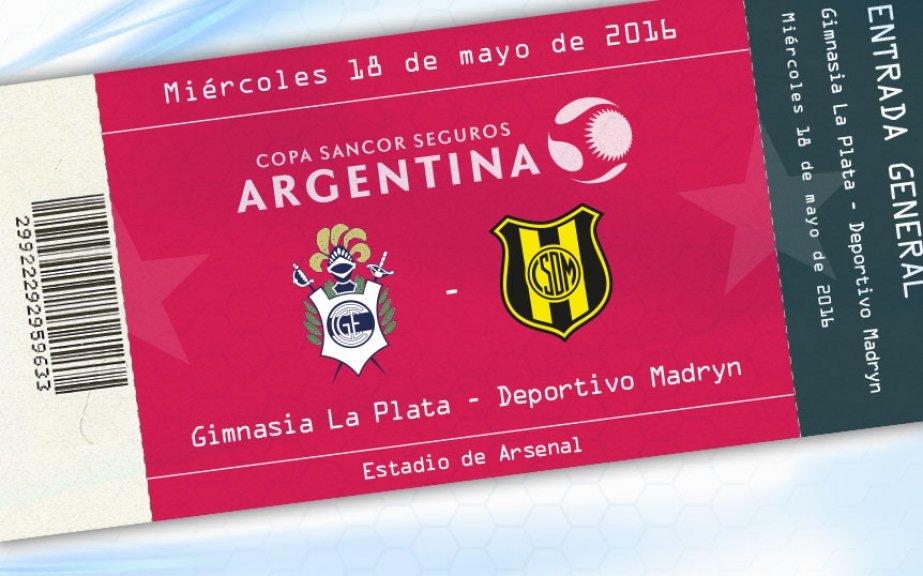 Venta de entradas para Gimnasia (LP) – Deportivo Madryn