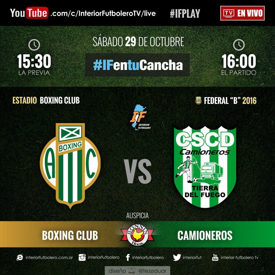 El partido mas austral será transmisión de Interior Futbolero TV