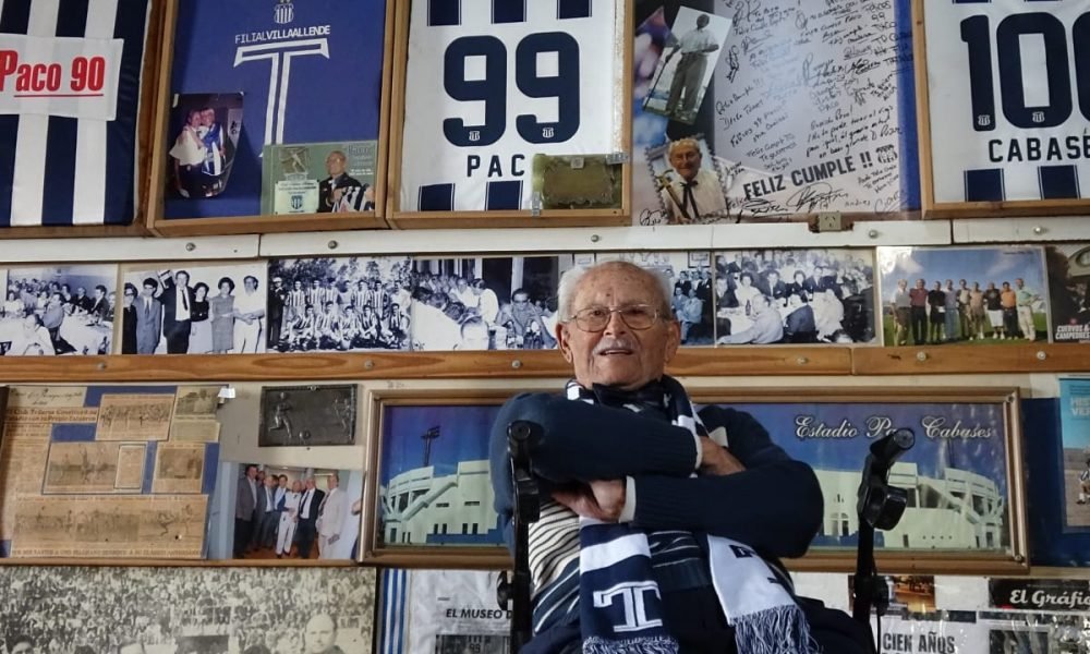 Paco Cabasés, 102 años junto a su Talleres querido