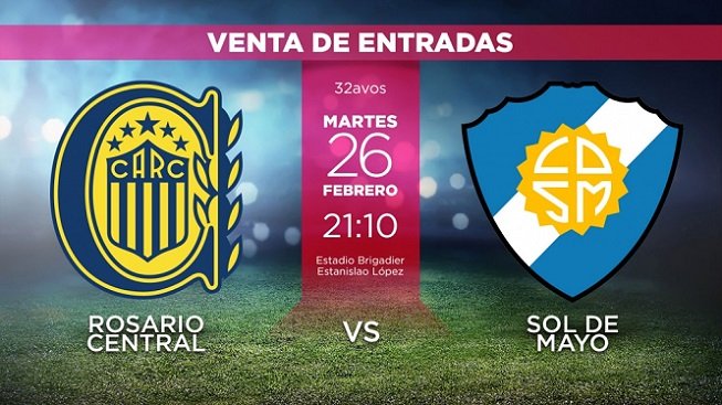Venta de entradas para Rosario Central – Sol de Mayo
