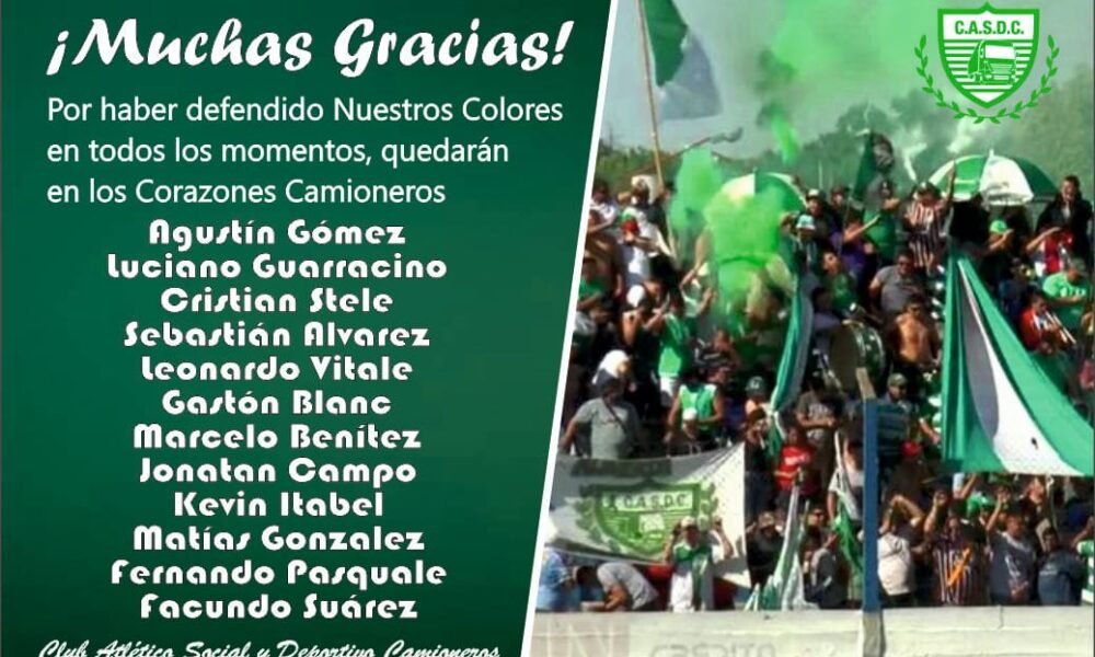 Camioneros se desprende de algunos jugadores que quedan libres