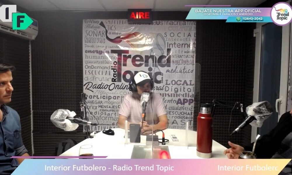 Chaco For Ever y Gimnasia y Tiro en los estudios de Interior Futbolero, en la previa de la final