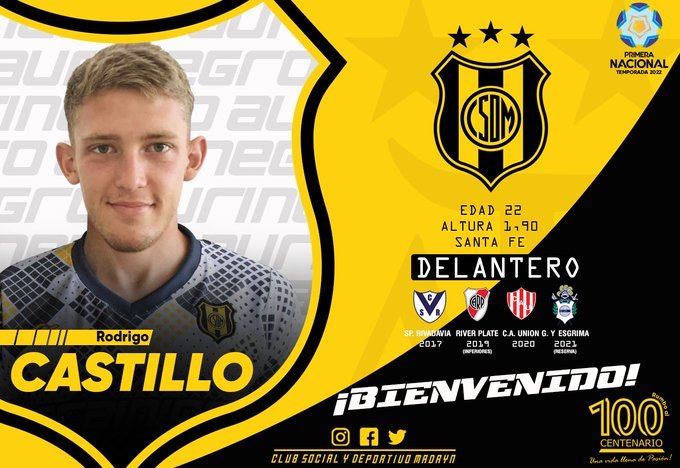 Toma forma el Aurinegro: Rodrigo Castillo llega a Deportivo Madryn