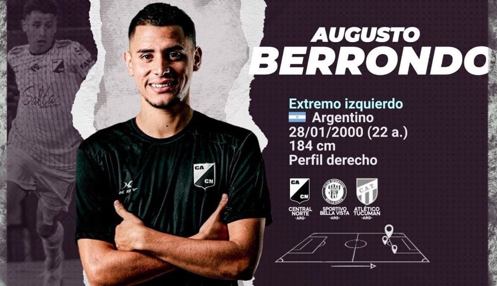 Berrondo, la nueva incorporación de Racing de Córdoba