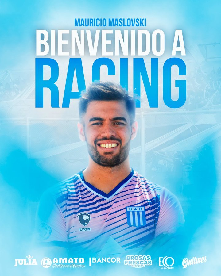 La Academia cuida el arco: Maslovski llega a Racing de Nueva Italia