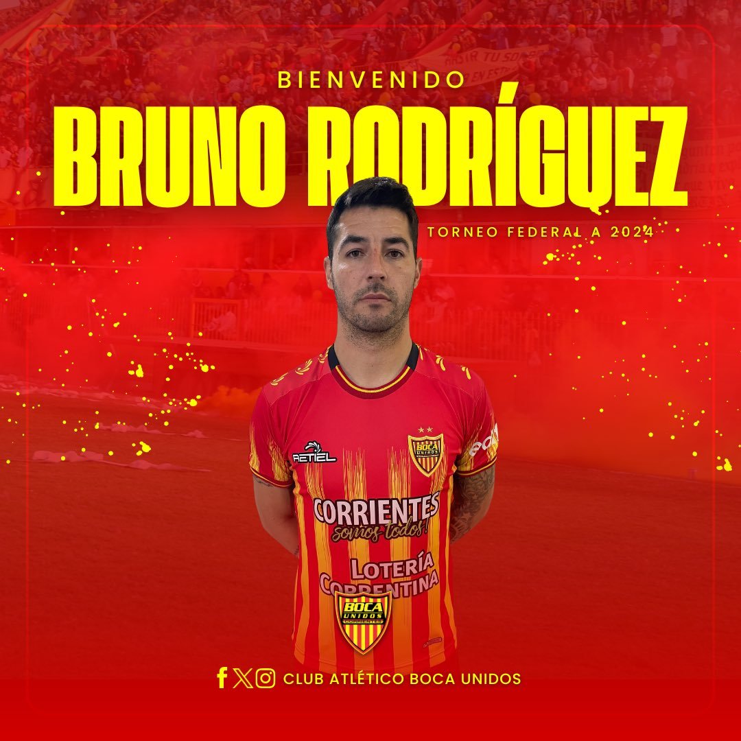 Bruno Rodríguez se sumó a Boca Unidos