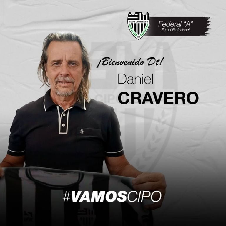 Cipolletti confirmó a Daniel Cravero como nuevo entrenador