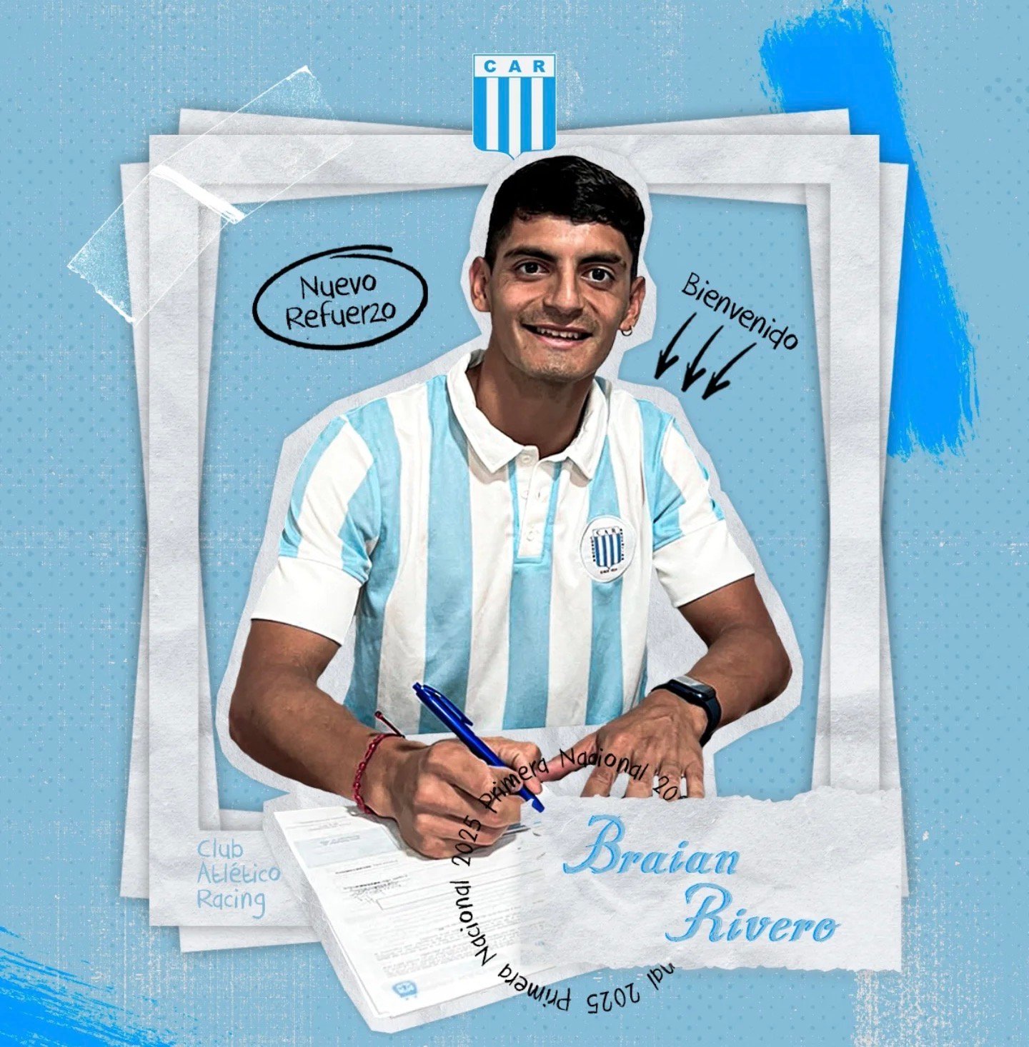 Refuerzo Académico: Braian Rivero llega a Racing de Córdoba
