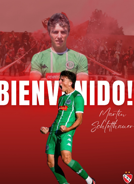 Martín Schlotthauer a Chivilcoy: el delantero se incorpora a Independiente