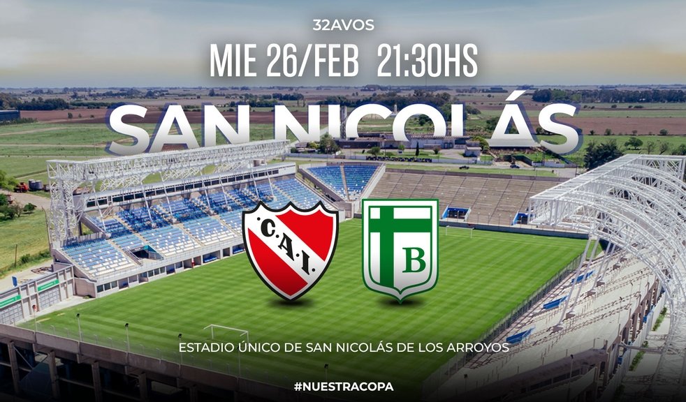 Sportivo Belgrano abre el 2025 ante Independiente por los 32avos de final de la Copa Argentina