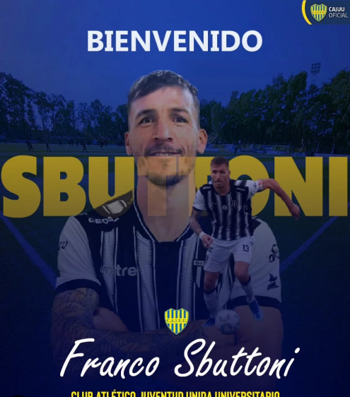 Llega Franco Sbuttoni: el defensor ya es jugador del Juve de San Luis