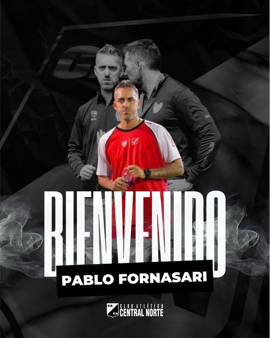 Central Norte confirmó a Pablo Fornasari como nuevo entrenador