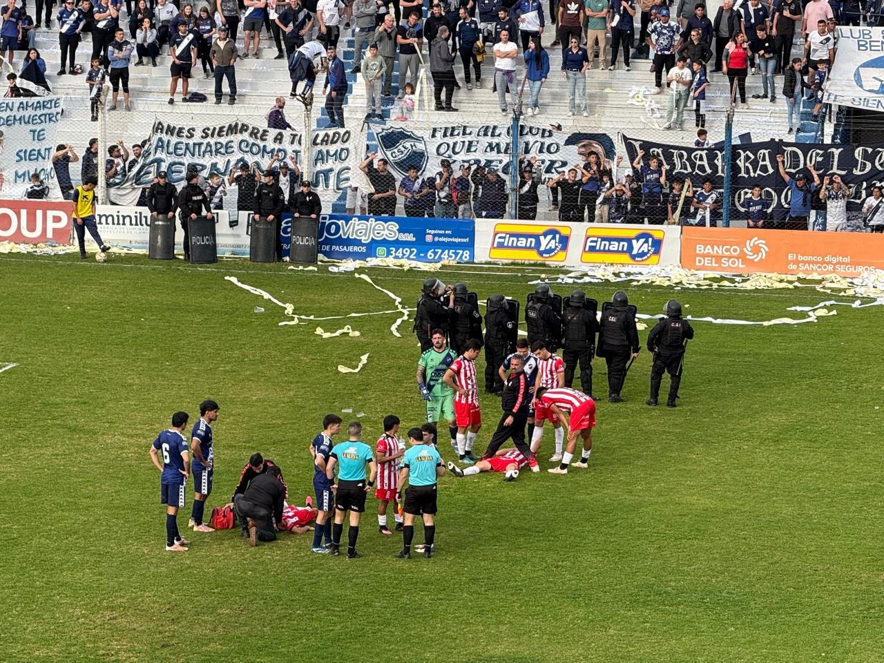 Clásico manchado: Ben Hur vs. 9 de Julio fue suspendido por incidentes