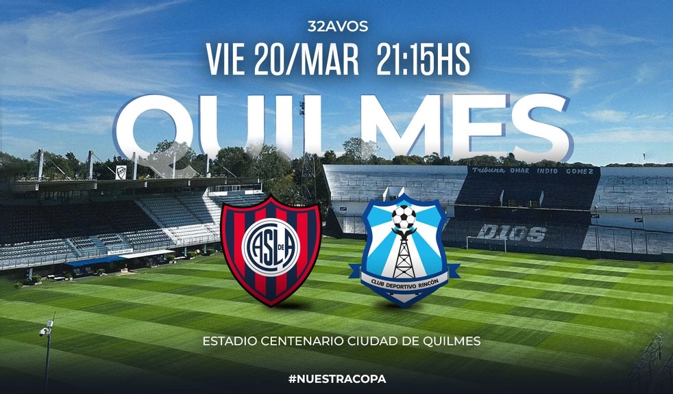 Deportivo Rincón en busca de la sorpresa frente a San Lorenzo por Copa Argentina