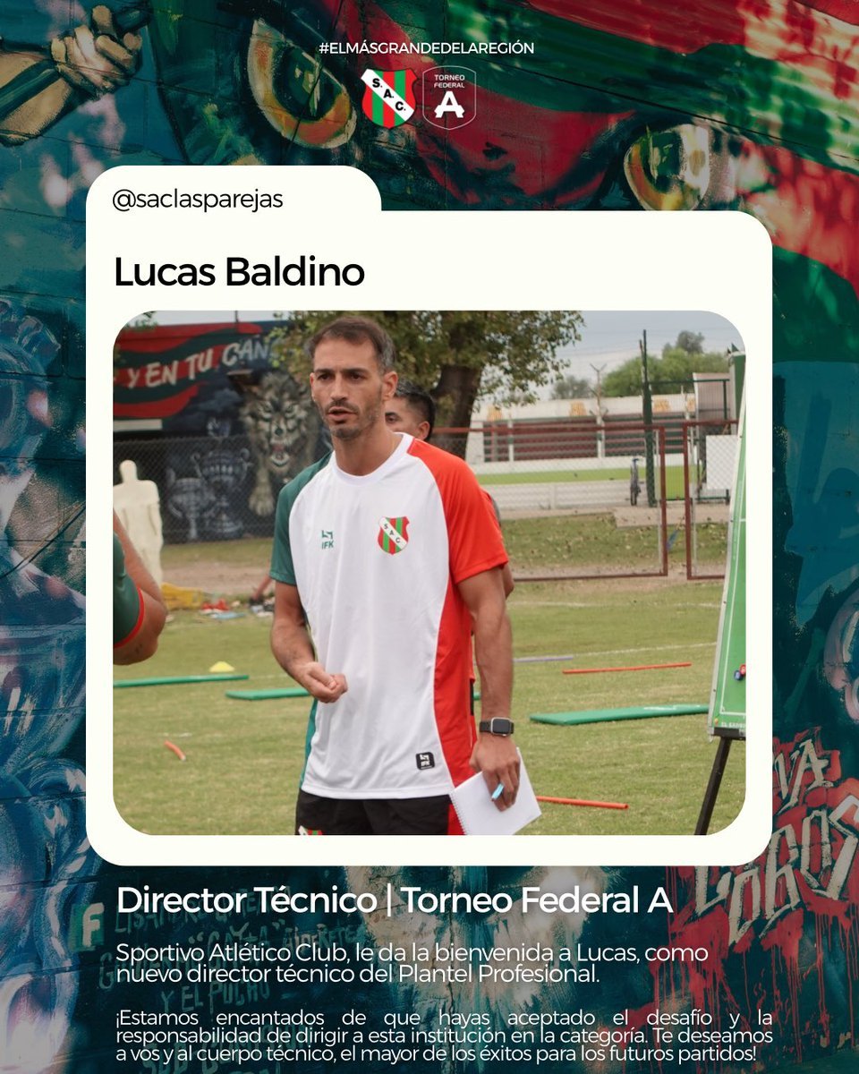 Entrenador para el Lobo: Lucas Baldino es el nuevo DT de Sportivo Las Parejas